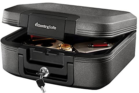 Sentry Safe Fire-Safe Waterproof Document and Media Chest, Black, 32.5cm, SENCFW20201