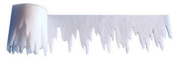 pemmiproducts Eiszapfen aus Schneevlies 500 x 9,5 cm, ca. 3mm dick, 2er Pack, Gesamtlänge: 10 m (EUR 1,60/m),schwer entflammbar DIN 4102 B1, Dekoschnee