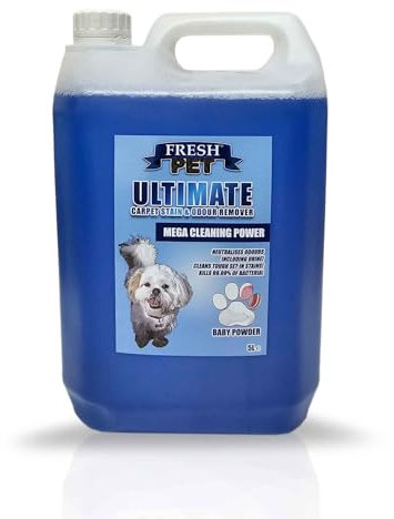 Fresh Pet Ultimate Carpet Shampoo - made to tackle Pet Odour - 5L Range (BABY POWDER)
