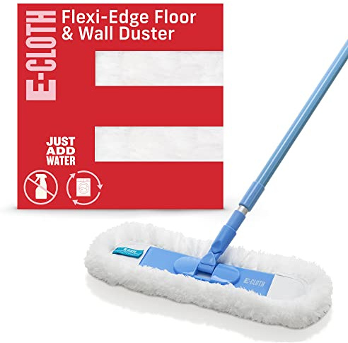 E-Cloth Flexi-Edge Floor & Wall Duster, Reusable Dusting Mop for Floor Cleaning, Floor Cleaner Ideal for Harword, Tile, Laminate and Other Hard Surfaces, 100 Wash Guarantee, 1 Pack