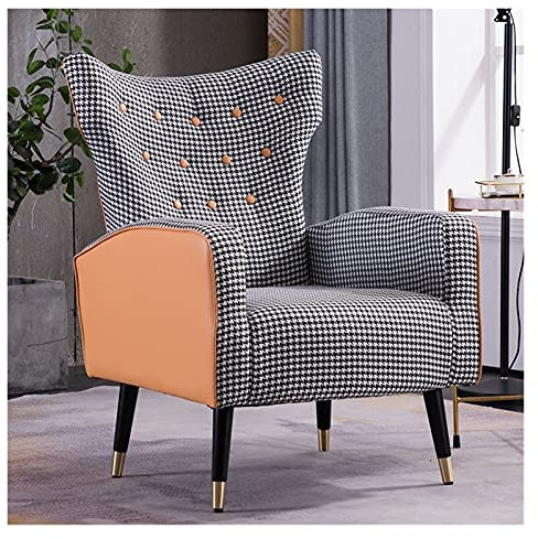 Polstersessel Loungesessel,Armlehnensessel,Einzel-Sofa-Stuhl/gepolsterter Stuhl Mit Armlehnen/Moderner Gepolsterter Akzent-Stuhl,Geeignet für Wohnzimmer, Schlafzimmer, Arbeitszimmer, Café ( Color : Gr