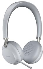 Yealink BH72 Teams - Auricular Bluetooth con Soporte de Carga, Color Gris Claro