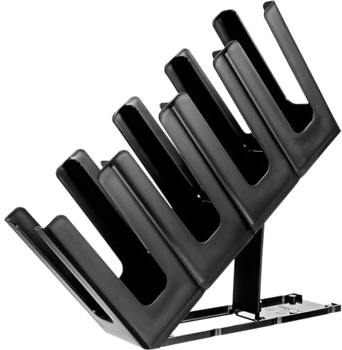 GANAZONO Adjustable Foldable Cup Holder with 4 Compartments for Coffee | Paper cup storage rack for milk tea bars, coffee shops & home, easy-clean surface, angle adjustable design.