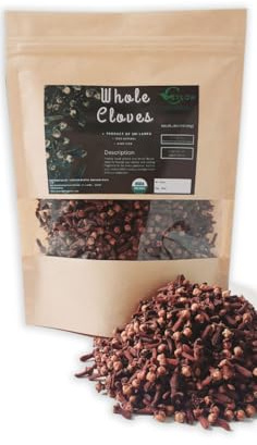 Ceylon Clove 4.0 Oz USDA Certified (113.398g) Hand Picked Fresh And Pure Ground Organic Whole Cloves from Sri Lanka Premium clove Tea