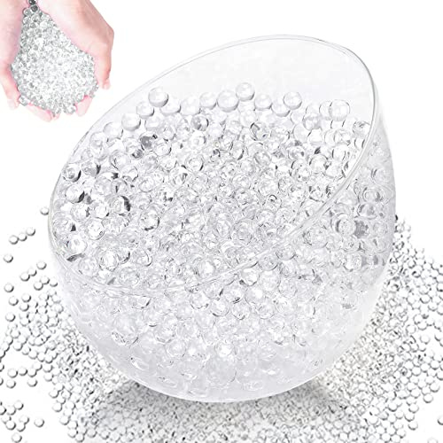 ACAREY Wasserperlen 120.000 Perlen Water Beads Wasserperlen Durchsichtig/Gelperlen Bunte, Wasserkugeln Wasserperlen für Pflanzen, Vase Füllstoff und Deko (120,000 Transparent)