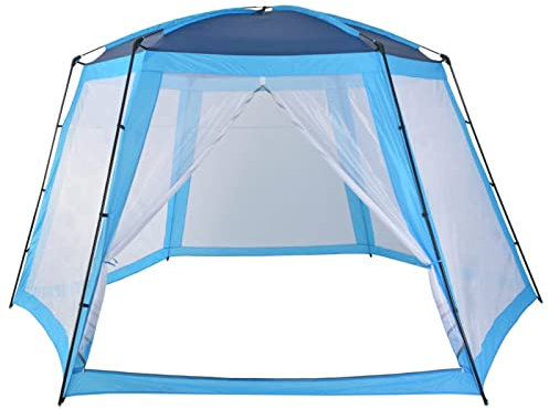 Festnight Round Pool Dome Cover With Removable Sides for Swimming Pools and Hot Tubs - Event Shelter for Camping 500x433x250 cm Blue