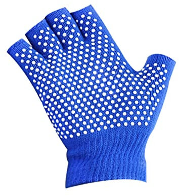 Toddmomy Fingerlose Halbfingerige Baumwoll-Handschuhe Für Yoga Und Sport rutschfest Atmungsaktiv Weich Maschinengefertigt Komfortabel Geeignet Für Damen Blau
