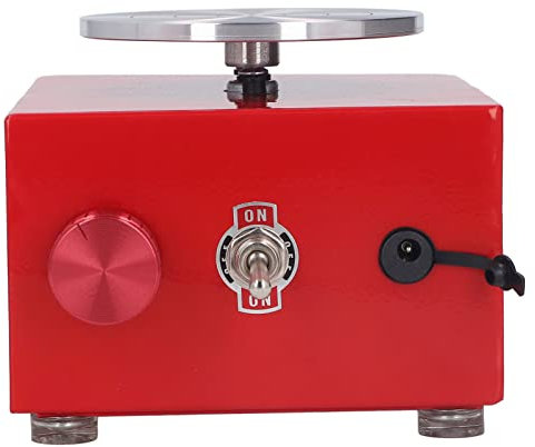 Kleine Töpferscheibe, Rote Töpferscheibe, Elektrisch, Einstellbare Geschwindigkeit 2000 U/min, 100–240 V, für Eltern-Kind-Interaktion (EU-Stecker)