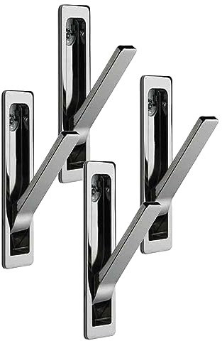 Garderobenhaken Klapphaken 88x21,5mm Camping Kleiderhaken Wandhaken Chrom Set 1x/2x/4x (1)