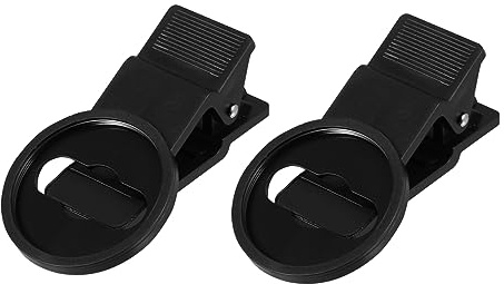 2 Stück 37mm Smartphone Objektivklemmen, Schwarz ABS Handy Kamera Clip | Passend für Mobile Kameras, Rutschfest, Leicht zu Tragen, Kompatibel mit 37mm Filtern