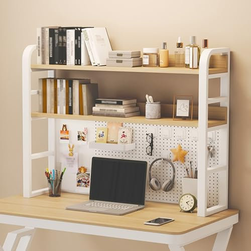jwfxiaodige Desktop-Bücherregal Tischregale, Ständer Aufbewahrungsorganisator, Erweiterbar Display Regal Rack, für Home-Office-Wohnheim, zur Aufbewahrung Von Gegenständen(Yellow,95cm/37in)