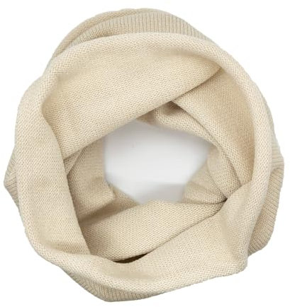 Guiguishiny Damen edler einfarbiger Loop Schal Schlauchschal, Strickschal,leichter Schlauchschal,Weicher und Wärmender Schal für Frühling, Herbst und Winter (Beige)