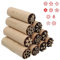 CONNECTION 10 Pièces Tampon Poterie 5 x 1.5 cm Tampon pour Argile Motif Floral Outils de Poterie en Bois Tampon Cylindrique Timbres en Bois Naturel pour Artisanat DIY Scrapbooking Biscuit (10 Modèles)