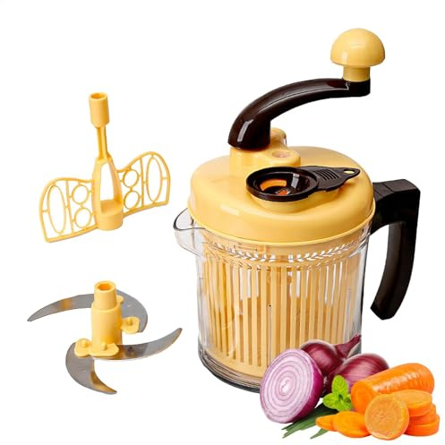 Molinillo de carne – Mezclador de ajo reutilizable, cortador de frutas portátil, picador de mano multifuncional para verduras, carne, frutos secos
