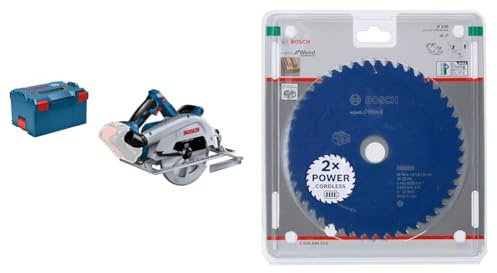 Bosch Professional 18V System Akku Handkreissäge GKS 18V-68 (inkl. 1x Parallelanschlag, 1x Sägeblatt) + 1x Kreissägeblatt Expert for Wood (Holz, Sägeblatt Ø 190 x 30 x 1,5 mm, 48 Zähne, Zubehör)