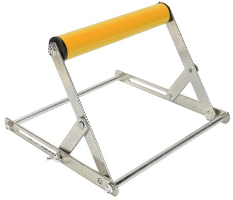 Fockety Supporto per Miter, Supporto per il Supporto del Rullo Ad Altezza Regolabile con Rulli a Sfera Struttura di Supporto Triangolare, Supporto per Tavolo per attività di Taglio (YELLOW)