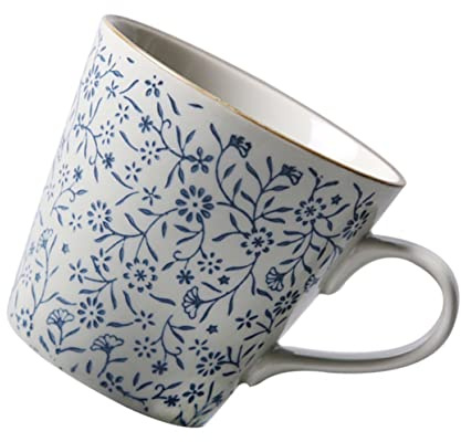 Gatuida Taza De Agua De Cerámica Vintage 350 Ml, Taza De Avena Simple, Resistente a Altas Temperaturas, Multiusos Para Oficina y Desayuno