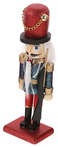 Cabilock Adorno De Cascanueces De Madera Figura Clásica De Cascanueces para Escritorio Decoración Navideña