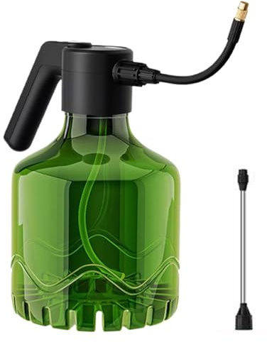 Spruzzatore elettrico per acqua, 2 l, portatile, con ricarica USB, con ugello regolabile, per esterni, prato, serra, diserbo, piante da interno, lavaggio auto, giardino, finestre, cura del bestiame