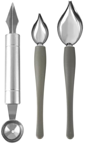 SUPVOX 3 Cucharas para Salsa de Acero Inoxidable para Repostería, Set de 3 Unidades (pequeña, Grande y Cuchara para Decorar), Utensilios para Pintar y Decorar Pasteles en Catering