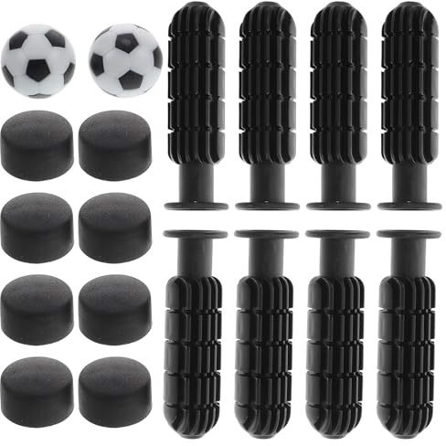 Housoutil Maniglie per Calcio Balilla in Pp Ergonomiche e Compatibili, Accessori Robusti, per Partite a Casa e Feste Familiari, Confezione 8 Manici e 8 Cappucci