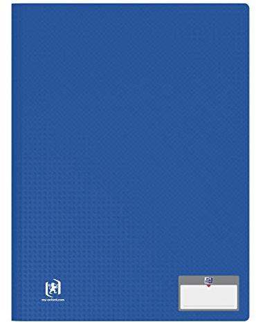 OXFORD Protège-Documents Memphis A4 80 vues / 40 pochettes Couverture Polypro Bleu