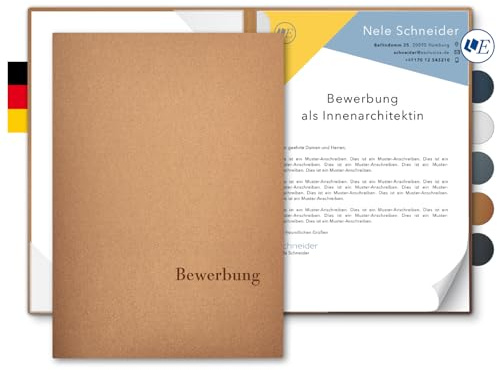 5 1310 Stück 2-teilige Bewerbungsmappen Esclusiva® Classic-plus inKupfermit1Klemmschiene//in1A-Premium-QualitätmithochwertigerFlach-PrägungBEWERBUNG//Produkt-DesignvonMarioLemani
