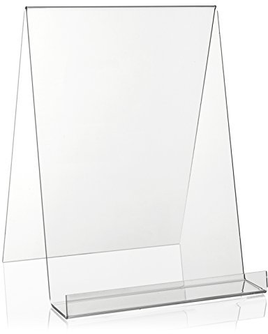VITAdisplays® DIN A4 Buchständer/Buchstütze/Buchhalter als Warenträger aus original PLEXIGLAS® (Acrylglas, Transparent)