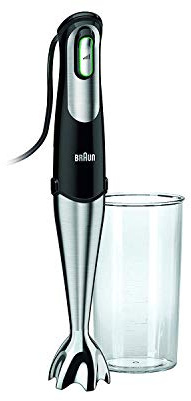 Braun - Minipimer (Blender with Accessories), Stainless Steel, Black Soup Black