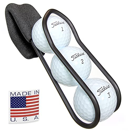 SnakeBelly Golf Ball Holder - Pro with Quick-Draw Release (Black)