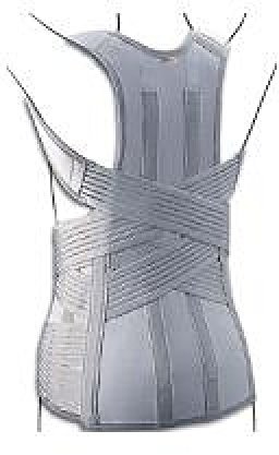 Tenortho - Corsetto Agilomb Dorso-Lombare Con Spallacci In Fibra Di Carbonio, Colore: Grigio, Taglia: L Ø Bacino 100-110 cm