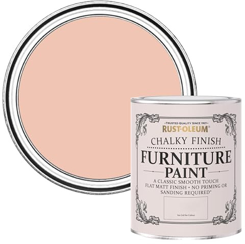 Rust-Oleum Shabby Chic rosa Vintage Kreidefarbe für Möbel, wasserbasiert, geruchsarm - Koralle 750ML