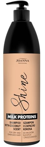 Joanna Professional Shampoo mit Milchproteinen - Milchprotein-Serie für trockenes, strapaziertes Haar - durchdachte Formel - professionelles Shampoo für Salons - 1000 ml
