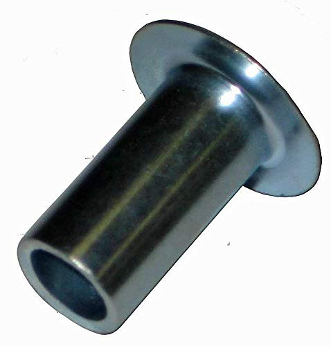 5/32 x 1/4 (DF11-8-ST) Steel Semi-Tubular Rivet with a 5/16 Diameter Oval Head - Zinc Finish (Pack of 100)
