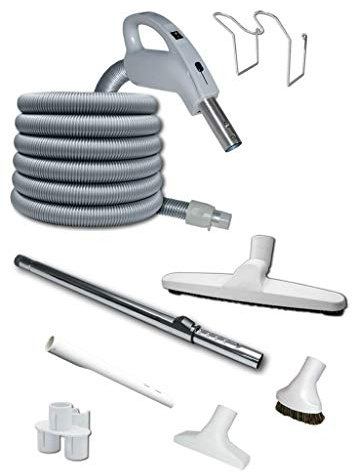 Genialvac Komfort Schlauch-Set Ergonomic für Zentralstaubsauger, für die meisten Saugdosen verwendbar (Länge 10,6m)