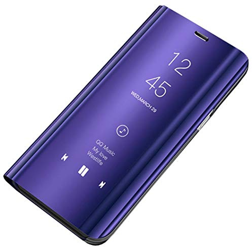 Jacyren Cover Galaxy S10, Custodia Galaxy S10 Plus, Slim Mirror Flip Case Clear View Specchio Antiurto Case con Funzione Stand Cover Protettiva Custodia per Samsung Galaxy S10 Plus Lite