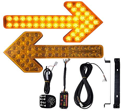 JHKJ LED-Fahrzeugpfeil-Kontrollleuchte Signalleuchte -Fahrzeug-Kontrollleuchte Induktionslicht Wrecker-Kontrollleuchte,12v