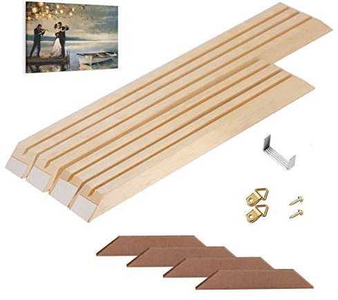 Canvas Frame, 8 x8 Inch Stretcher Bars Wood Kits with Accessories for Oil Painting and Picture Wall Art