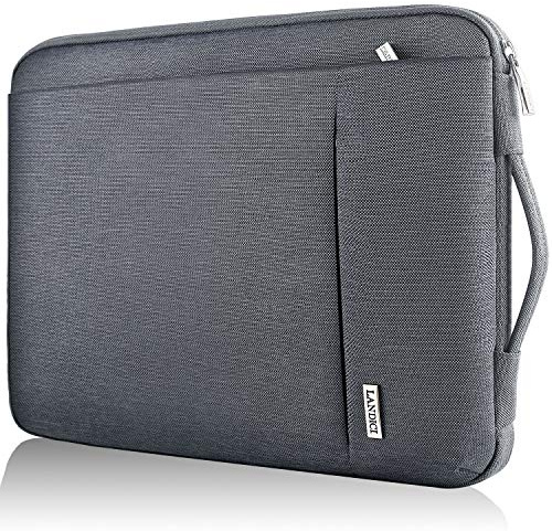 LANDICI 11-12 Inch Laptop Sleeve, Laptop Case, MacBook Case, Grey | 360°Protective Waterproof Tablet Cover Bag with Handle for IPad Pro 12.9, Microsoft Surface Pro 7 8 9 11, Samsung Chromebook