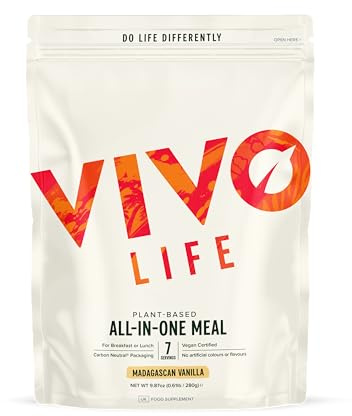 Vivo Life Whole - Veganer Vollwertnahrungsshake - Proteine, essentielle Fette, Vitamine & Mineralstoffe - 25 Portionen - Mit Salz aus Punjab Pakistan (Erdbeere)