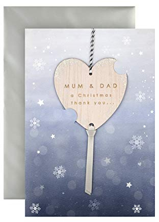 Hallmark Weihnachtskarte für Mama und Papa, traditionell mit Andenken-Befestigung