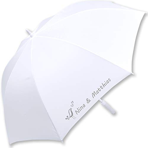iX-brella XXL Hochzeits-Stockschirm Automatik - All In White