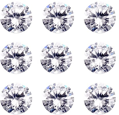 PandaHall 10 Stück 8 mm facettierte Zirkonia Strass Diamantform Klasse A Strass Cabochons Kristall Diamant Perlen für Nagelkunst Handwerk Schmuckherstellung Kristallfarbe