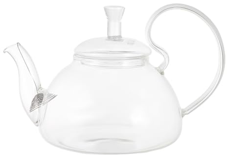 Heat-Resistant Glass Teapot with Large Handle, Transparent Loose Tea Pot for Home, Office,Restaurant Blooming, Teapot for Loose Leaf, Green, Flower, Fruit, and Herbal Tea