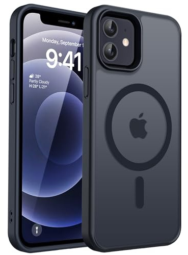 CACOE for iPhone 12/12 Pro Case with Camera Protection, Compatible with MagSafe, Shockproof Scratch-Resistant Magnetic Back Phone Cover for iPhone 12/12 Pro Case