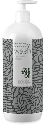 Body Wash de Australian Bodycare, 1000 ml | Gel de ducha con aceite de árbol del té| Para el uidado diario de manchas, granos, pie de atleta, hongos, acné, olores corporales