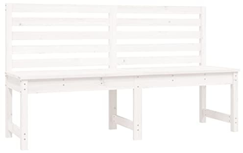 vidaXL Gartenbank Weiß 157,5 cm Massivholz Kiefer
