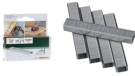 Bosch 2 609 255 823 - Grapa tipo 53 (pack de 1000) & Bosch Grapas del tipo 53 (11,4 x 0,74 x 8 mm, accesorios para grapadora)