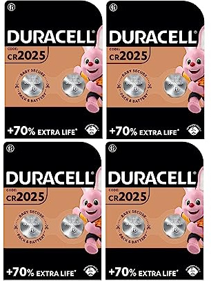 8X Duracell CR 2025 (4 Blister De 2 Baterías) 8 pilas (CR 2025)