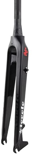 HIMALO Mountainbike-Starrgabel 26 27.5 29 Carbon Fiber MTB-Gabel Scheibenbremse Starrgabel 1-1/2 Tapered Threadless Ultralight 9mm QR Hard Forks (Color : Black, Size : 29'')